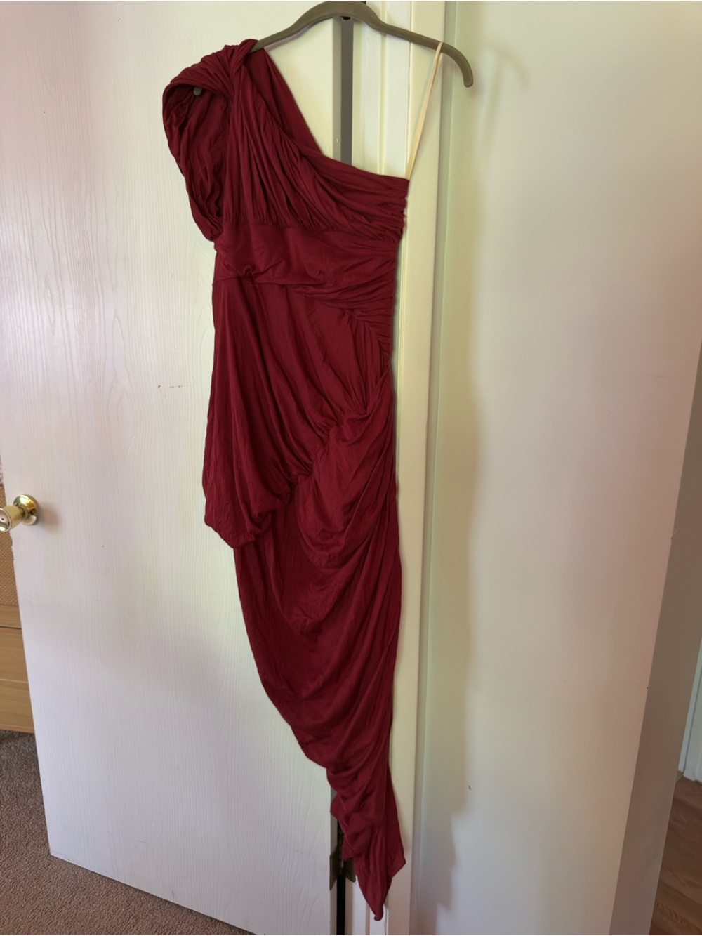 Rick Owens Lido Draped One Shoulder Jersey Gown - Picture 4 of 7